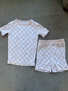 NWOT Mickey Mouse Checkered Bamboo Viscose PJ Set